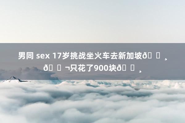 男同 sex 17岁挑战坐火车去新加坡🇸🇬只花了900块💸